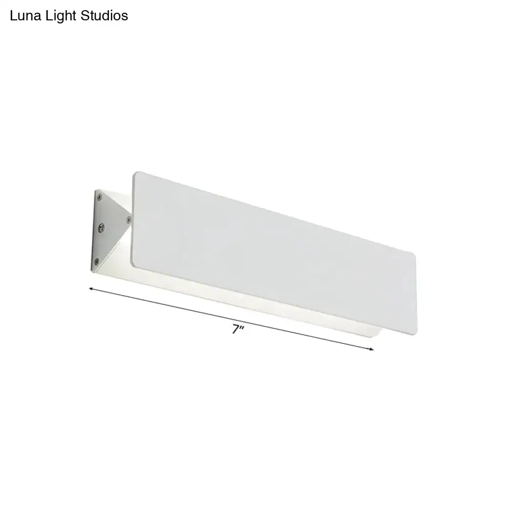 White Linear LED Sconce by Decorbites, 7-inch wall-mount, modern home lighting on Tampa Home & Garden Store