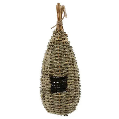 Rustic handwoven natural grass bird cage hanging decor by Decorbites for outdoors on Tampa Home & Garden Store