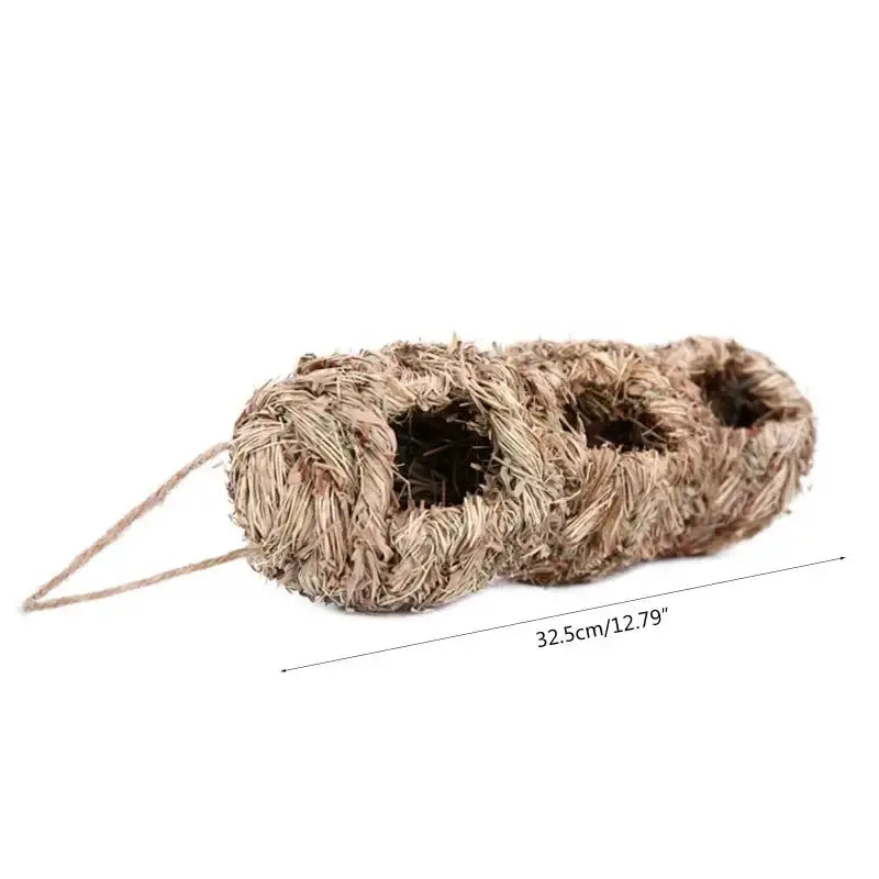 Handwoven natural grass parrot nest bird cage with three openings Decorbites on Tampa Home & Garden Store
