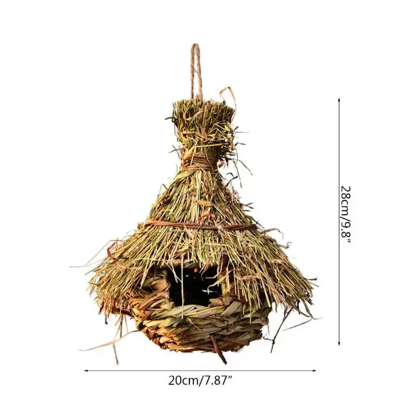 Handwoven natural grass parrot nest bird cage Decorbites outdoor garden decor on Tampa Home & Garden Store