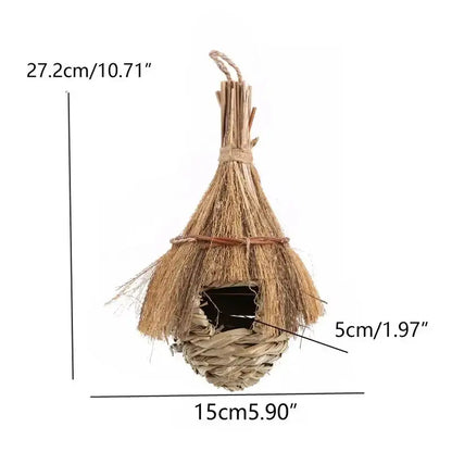 Handwoven natural grass parrot nest bird cage by Decorbites for outdoor gardens on Tampa Home & Garden Store