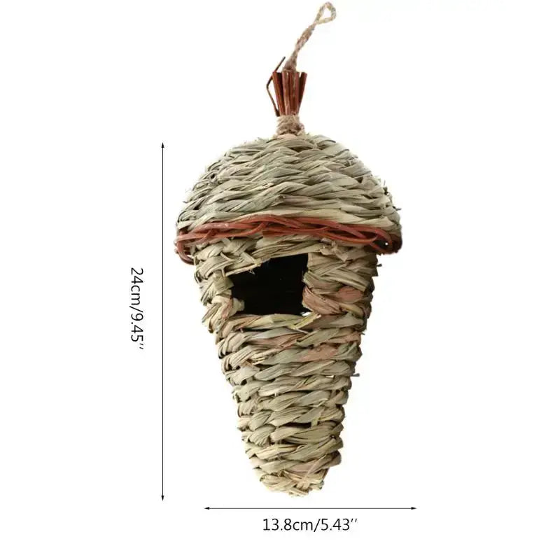 Handwoven natural grass parrot nest bird cage by Decorbites, outdoor garden decor on Tampa Home & Garden Store