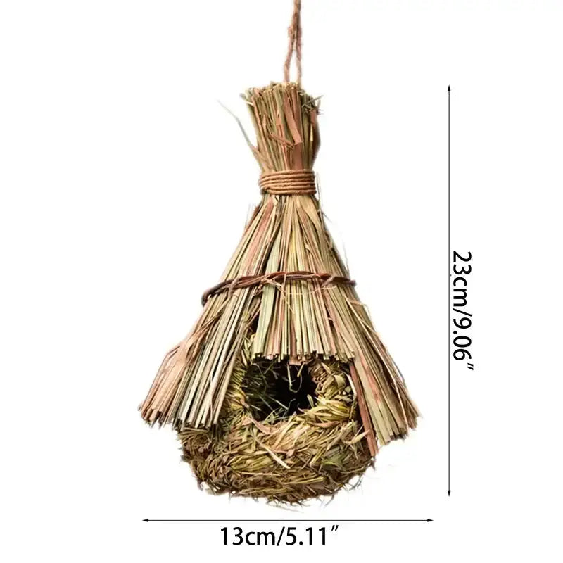 Handwoven natural grass parrot nest bird cage outdoor Decorbites on Tampa Home & Garden Store