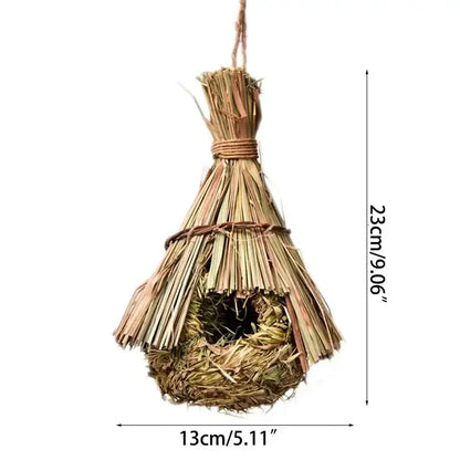Handwoven natural grass parrot nest bird cage outdoor Decorbites on Tampa Home & Garden Store