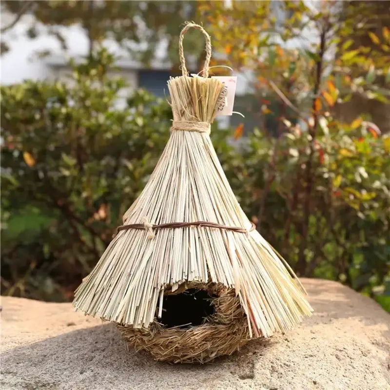 Handwoven natural grass parrot nest bird cage for outdoor garden by Decorbites on Tampa Home & Garden Store