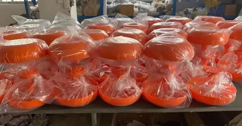 Black LED mushroom lamp Decorbites table bedside lamps in orange packaging on warehouse shelves on Tampa Home & Garden Store