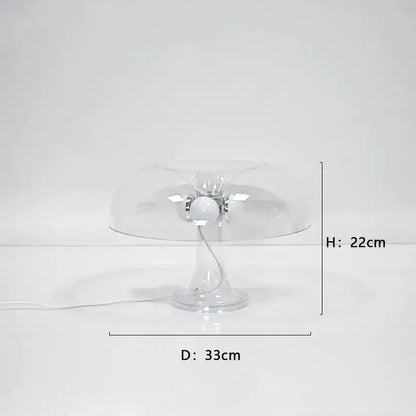 Black LED Mushroom Lamp table lamp with clear glass shade, Decorbites bedside lamp on Tampa Home & Garden Store