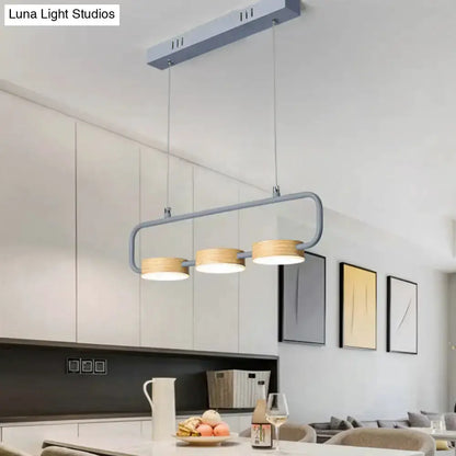 Mint green pendant light with wood accents, three-light bar for kitchen island Decorbites on Tampa Home & Garden Store