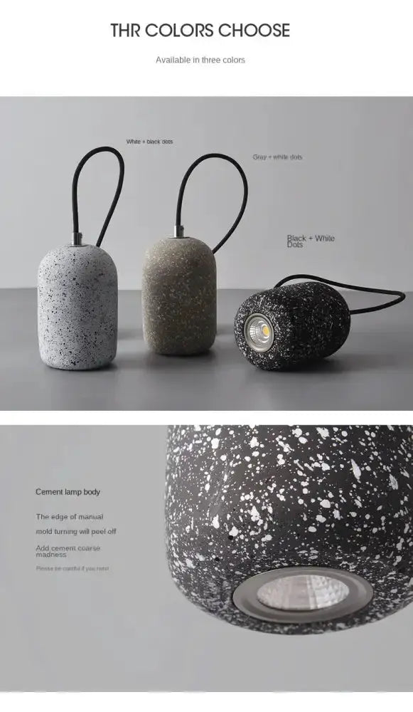 Industrial Cement Pendant Lamp for Kitchen
