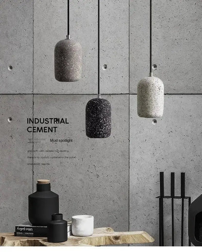 Industrial Cement Pendant Lamp for Kitchen