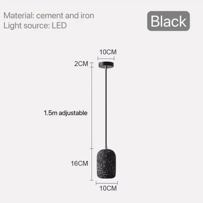 Industrial Cement Pendant Lamp for Kitchen