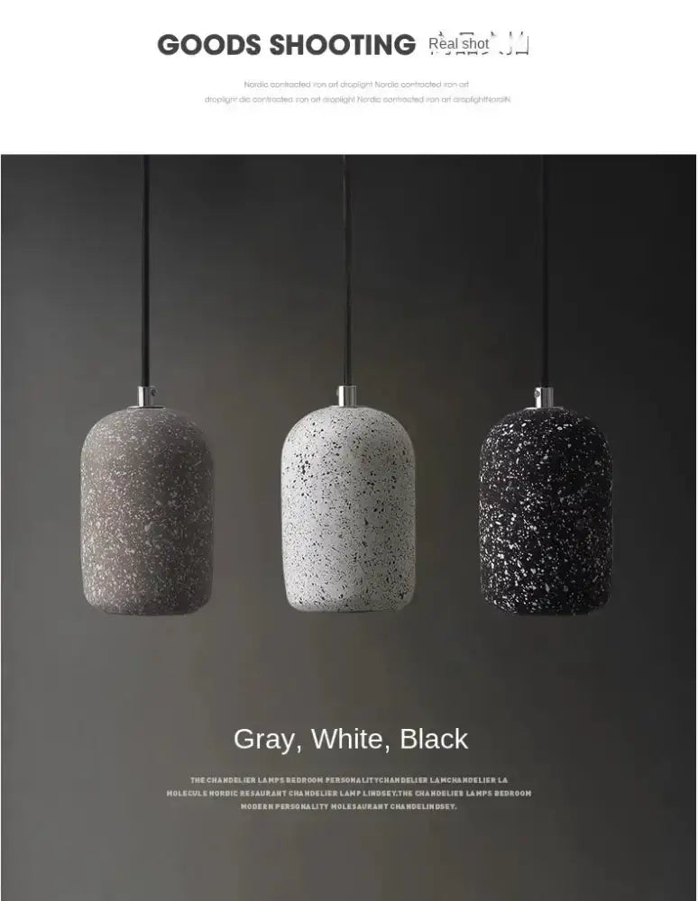 Industrial Cement Pendant Lamp for Kitchen