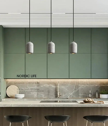 Industrial Cement Pendant Lamp for Kitchen