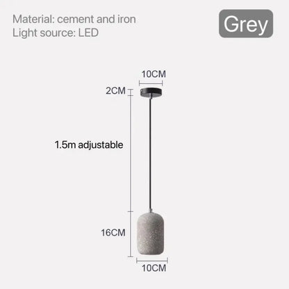 Industrial Cement Pendant Lamp for Kitchen