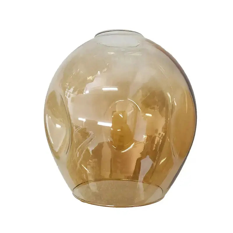 Chandelier amber glass globe with textured surface for dining room lighting on Tampa Home & Garden Store