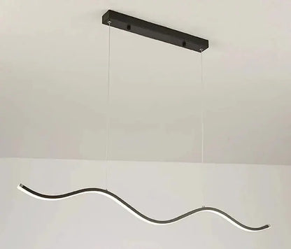 Modern gold wave LED pendant light chandelier by Decorbites, Nordic dining style on Tampa Home & Garden Store