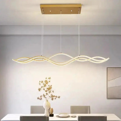 Chandelier Decorbites modern gold wave LED pendant light for dining room Nordic style on Tampa Home & Garden Store