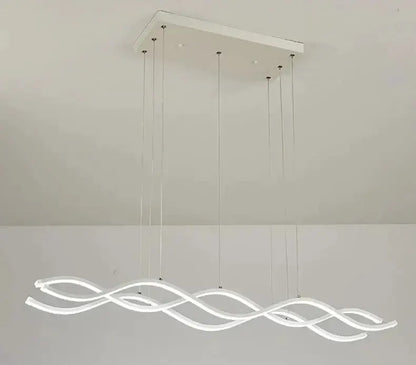 Chandelier pendant light with gold-toned wave LED fixture, Decorbites on Tampa Home & Garden Store