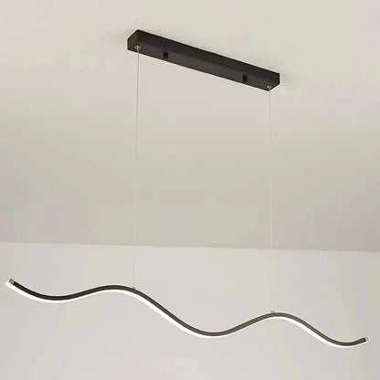Chandelier Decorbites modern gold LED wave, black ceiling mount, Nordic dining lighting on Tampa Home & Garden Store