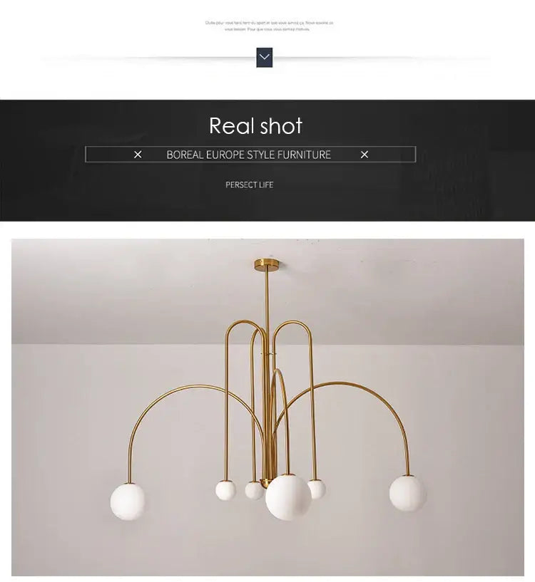 Adjustable Burgundy and White Ball Chandelier