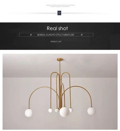 Adjustable Burgundy and White Ball Chandelier