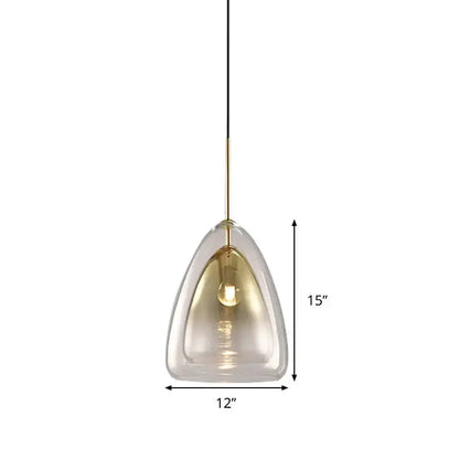 Champagne Glass Cone Pendant Light for Dining