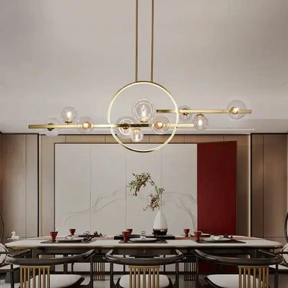 Chandelier Modern Nordic glass bubble LED dining light with brass finish Decorbites on Tampa Home & Garden Store