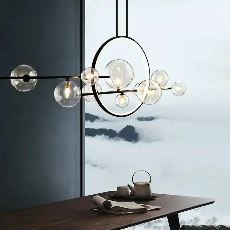 Chandelier Decorbites modern black Nordic glass bubble LED dining light on Tampa Home & Garden Store