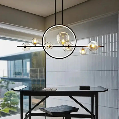 Chandelier Modern black nordic glass bubble LED dining room light by Decorbites, glass globes on Tampa Home & Garden Store