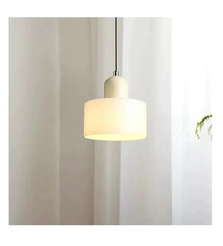Decorbites glass chandelier pendant light cream shade, single bedroom pendant on Tampa Home & Garden Store