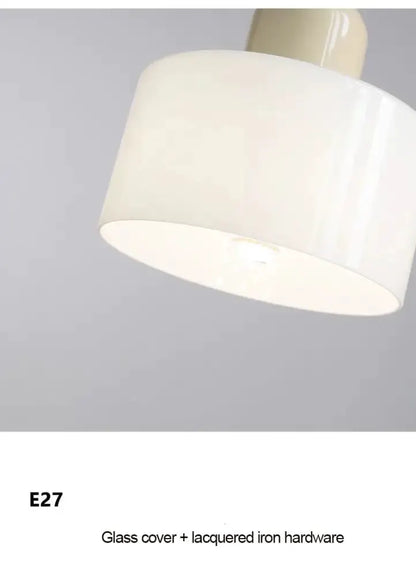 Decorbites glass pendant light with white shade, lacquered iron hardware, E27 base on Tampa Home & Garden Store