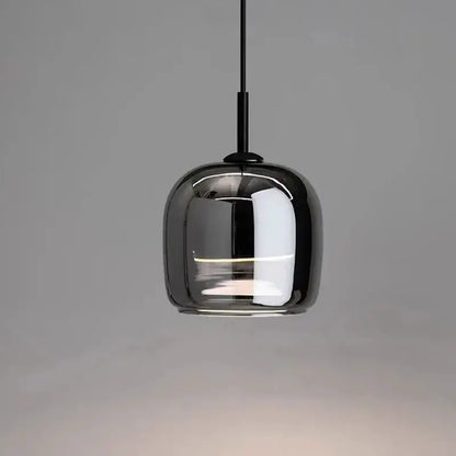 Modern glossy black Nordic glass LED pendant light for dining room by Decorbites on Tampa Home & Garden Store