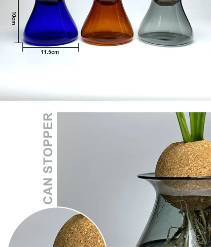 Blue Nordic Glass Vase by Decorbites from a trio of colored vases in blue, orange and gray on Tampa Home & Garden Store