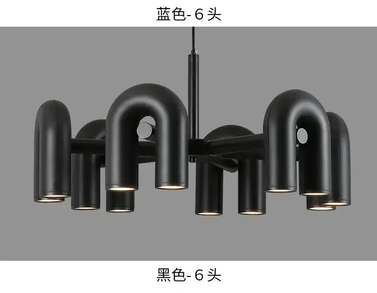 Chandelier Decorbites modern gray 6-light LED ceiling pendant on Tampa Home & Garden Store