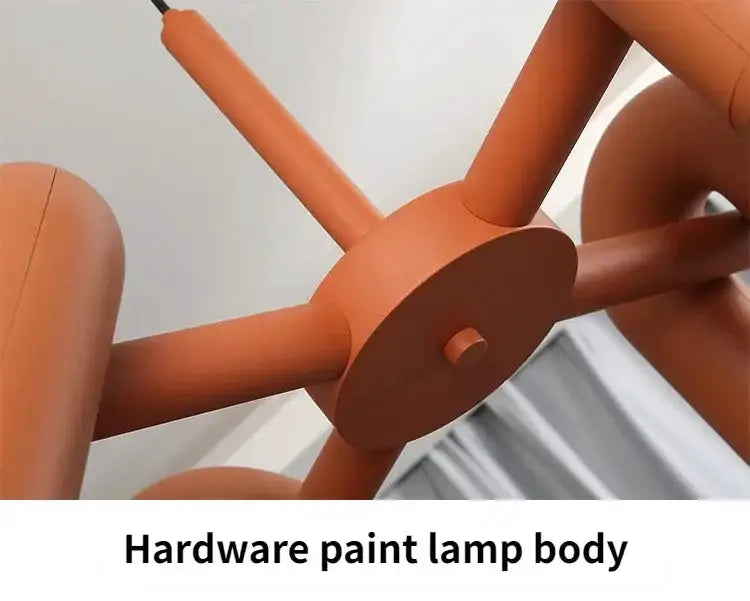Chandelier Decorbites four-arm orange metal lamp body with central hub ceiling pendant on Tampa Home & Garden Store