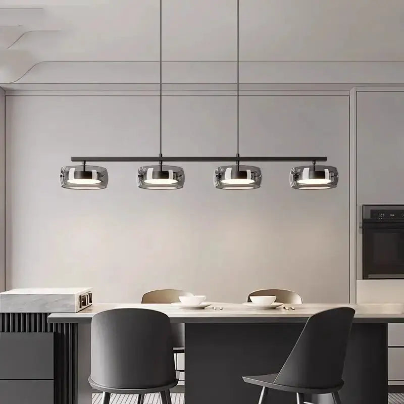Modern Five Glass Shades Pendant Lamp For Dining
