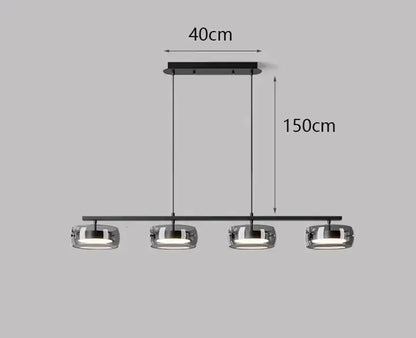 Modern Five Glass Shades Pendant Lamp For Dining