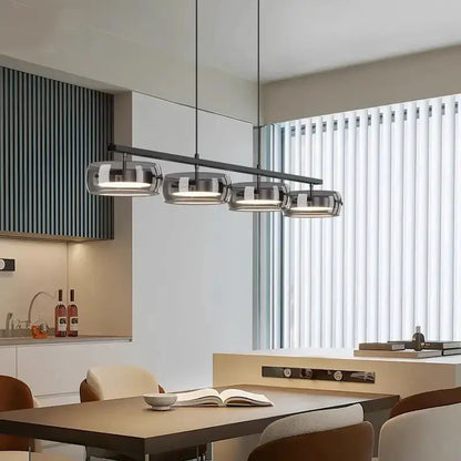 Modern Five Glass Shades Pendant Lamp For Dining