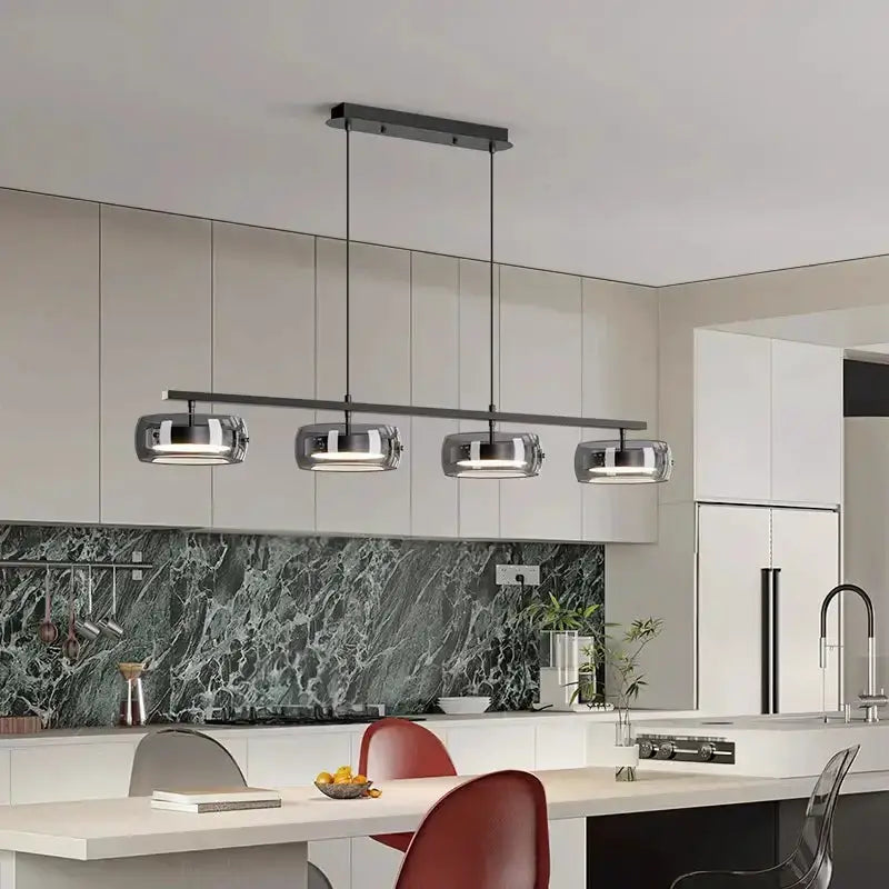 Modern Five Glass Shades Pendant Lamp For Dining