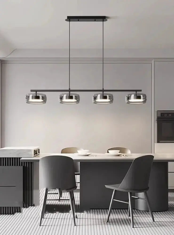 Modern Five Glass Shades Pendant Lamp For Dining