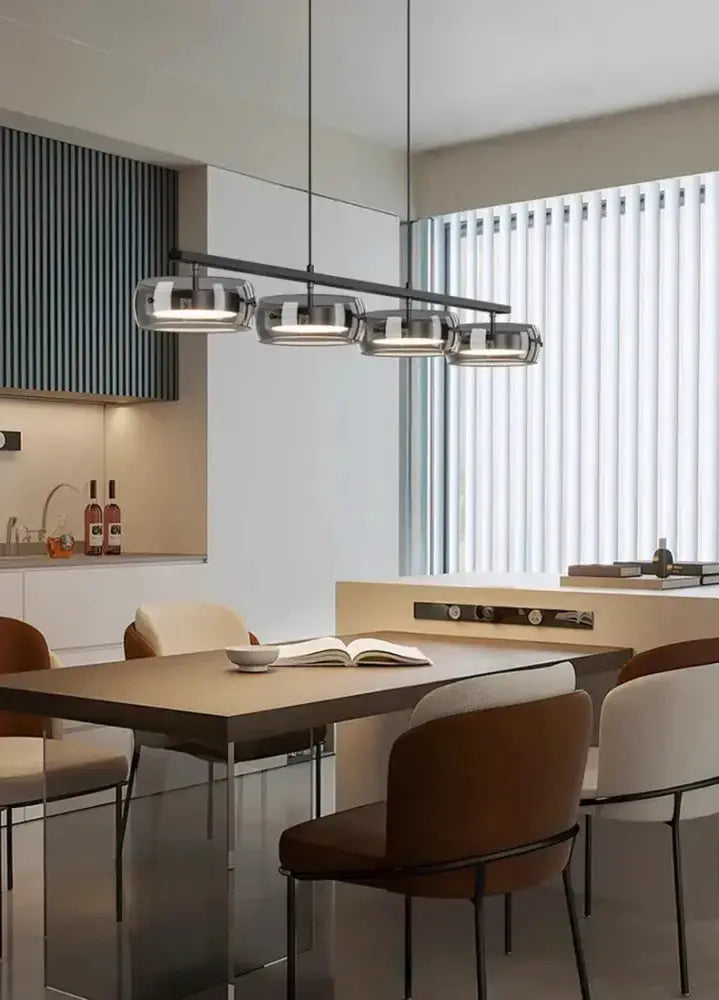 Modern Five Glass Shades Pendant Lamp For Dining