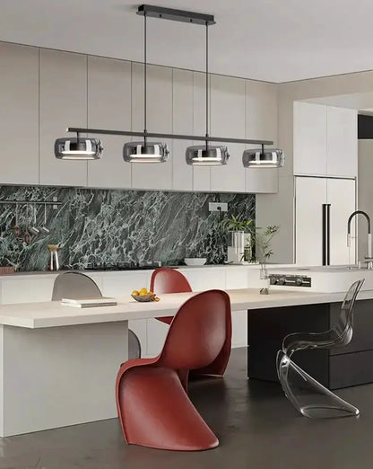 Modern Five Glass Shades Pendant Lamp For Dining