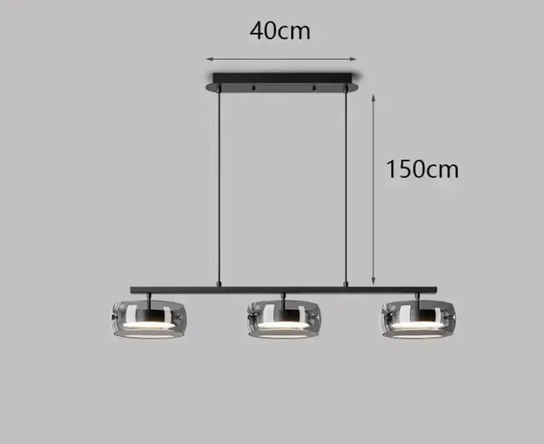 Modern Five Glass Shades Pendant Lamp For Dining