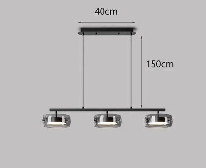 Modern Five Glass Shades Pendant Lamp For Dining