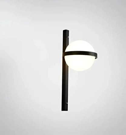 Modern black Nordic planter light sconce with glass globe for bedroom decor by Decorbites on Tampa Home & Garden Store