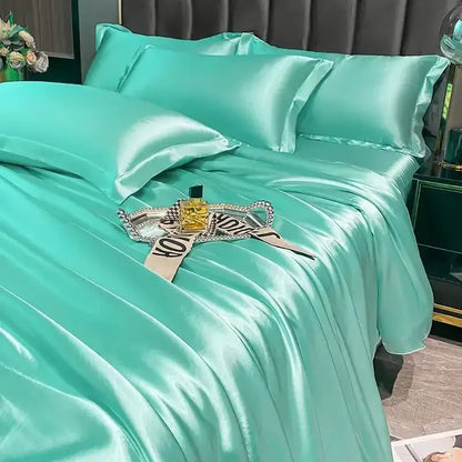 Mint Green Satin Bedding