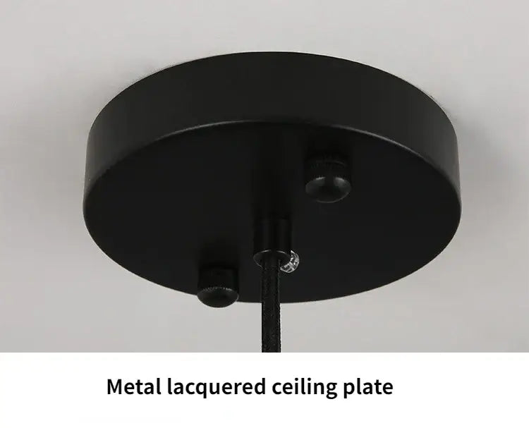 Blue U-Shape Ceiling Light chandelier with lacquered ceiling plate and hanging cord on Tampa Home & Garden Store