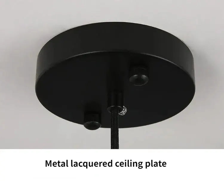 Chandelier ceiling mount black metal lacquered plate with hanging cables on Tampa Home & Garden Store