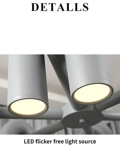 Blue U-shaped ceiling light chandelier with 2 LED modules on Tampa Home & Garden Store