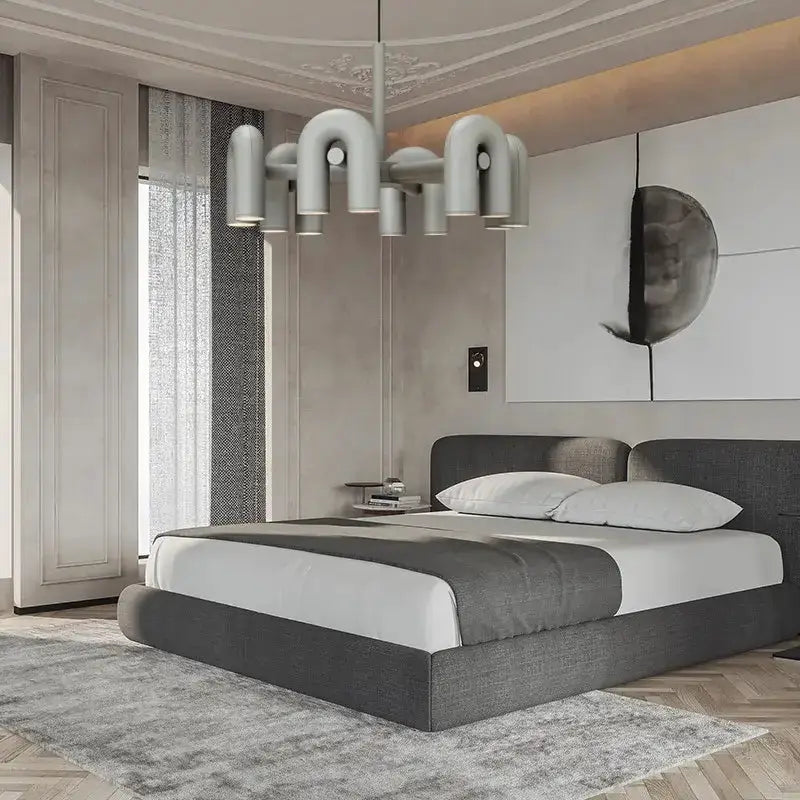 Chandelier Modern U-shaped LED pendant light in gray metal Decorbites on Tampa Home & Garden Store